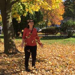 I raked all the leaves up and Anne messed them up again!!!