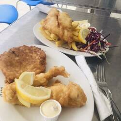 Unsere ersten fish&chips, yummy