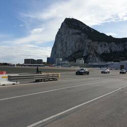 Blick von Spanien auf Gibraltar.