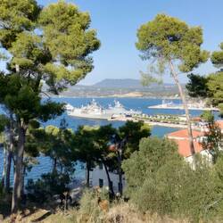 Blick über den Hafen von Pylos