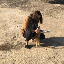 Amanda with our furry little tour guide