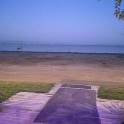 Restaurant mit Strandblick