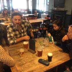 Enjoying a British brew or two