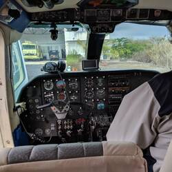 I was psyched to get the best seat on the plane, right behind the pilot