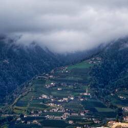Nebel über den Bergen