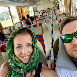Busfahrt, leider mit starker Klimaanlage