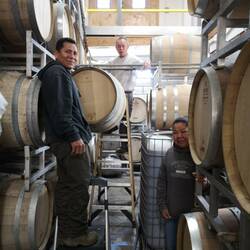 Alex and his employees getting in the harvest