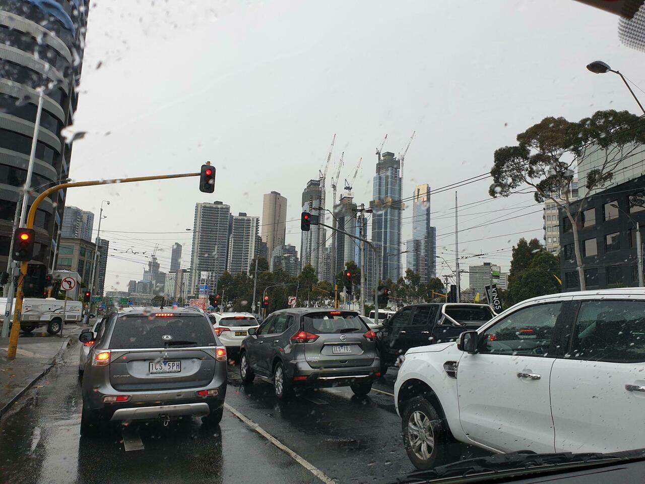 Melbourne im Regen