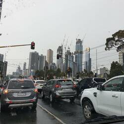 Melbourne im Regen