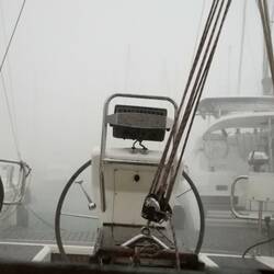 Unwetter mit Hagel und Gewitter (30 kn Wind im Hafen!)
