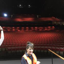 Our guide Sue Ann at the Opera House