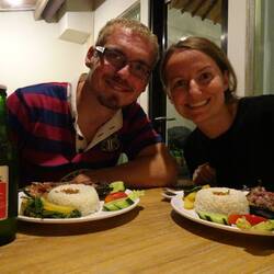 Abendessen in der Unterkunft
