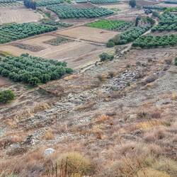Ruins of Minoan town below