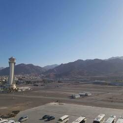 Aqaba port ... those hills are just large rocks, no vegetation