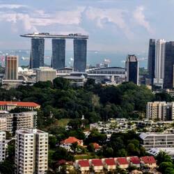 Das bekannte Marina Bay Sands Hotel