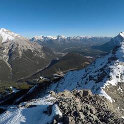 Blick von Mt. Norquay auf Cascade und Rundle