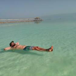 Floating on the Dead Sea