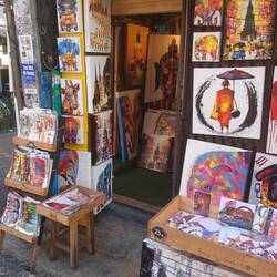 Und auch Kunstateliers überall wo man hinsieht