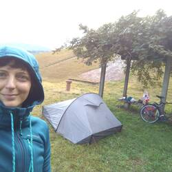 Premier campement. Je retrouve vite mes petites habitudes et me réjouis de trouver un bon coin 😊