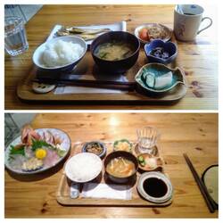 Petit dej traditionnel et Sashimi