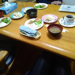 Là c'est le petit déj