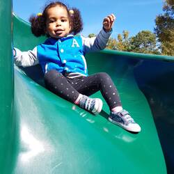 On the "big girls slide"
