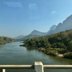 Blick aus dem Minivan