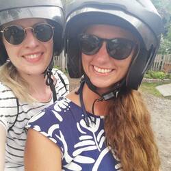 Mit dem Roller on tour