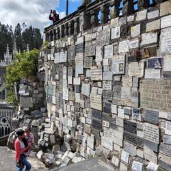 All miracles granted through the intercession of Our Lady of Las Lajas are exposed in the wall.