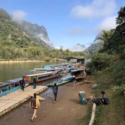Der "Pier" in Muang Ngoi
