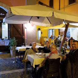 Dinner in Civitavecchia, Italy.
