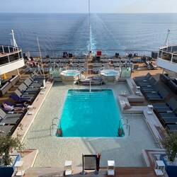 Aft deck pool ... still quiet at 9:30a on a crisp fall day.