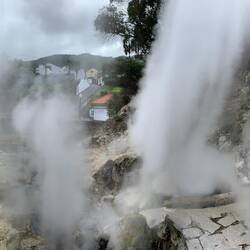 Geothermal field in Furnas town — São Miguel, Azores.
