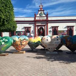 Decorations outside of the municipal building