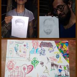 Mariams Kunstwerke vs Das von Thomas, Bagus und mir 😂👌