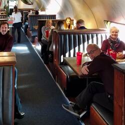 Inside the KC-97 ... waiting for lunch to be served — The Airplane Restaurant, Colorado Springs, CO.