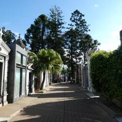 Auf dem Friedhof des schicken Viertels La Recoleta befindet sich auch das Mausoleum von Evita Perón