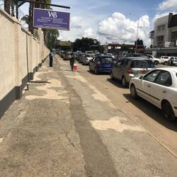 Queues for fuel go round the block