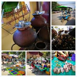 Essen und Wasser gibt es überall und wird mit jedem geteilt. Praktisch ja, hygienisch? Nun ja, eben asiatisch 