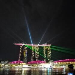 Lightshow vom Marina Bay Sands Hotel