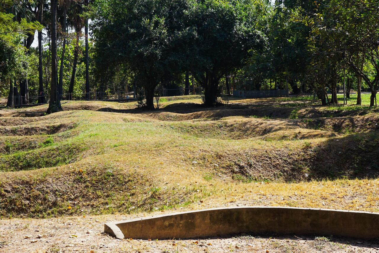 Excavated mass graves