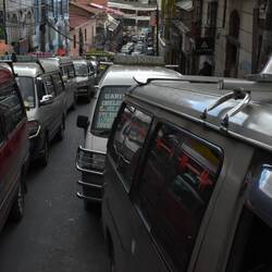 Minibus, das Transport Mittel der Stadt