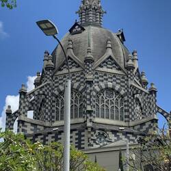 Incompleted side of chess-board building