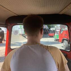 Terrified in my first Tuktuk experience