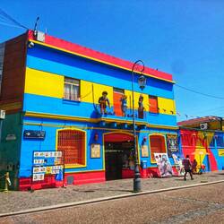 Bunte Häuser in La Boca