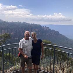 Three Sisters behind us on our left