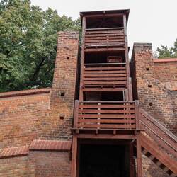 Watch tower built into walls protecting city