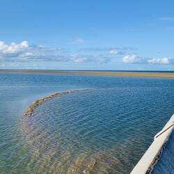 Blick auf das Meer vom Urangan Pier