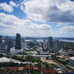 Vue de notre appartement à Johor Bahru