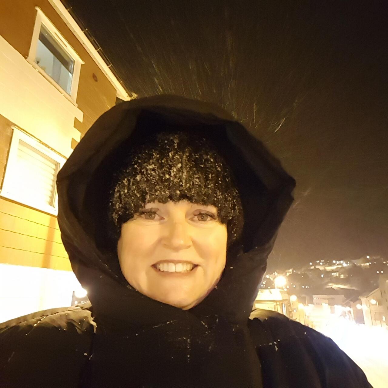Cold windy and snowing - yay!